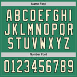Custom Kelly Green Cream-Black Hockey Jersey
