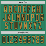 Custom Kelly Green Old Gold-Black Hockey Jersey