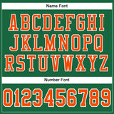 Custom Kelly Green Orange-White Mesh Authentic Football Jersey