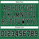 Custom Kelly Green Black-White Mesh Authentic Football Jersey
