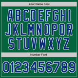 Custom Kelly Green Royal-White Authentic Baseball Jersey