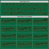 Custom Kelly Green Kelly Green Black-Old Gold Authentic Baseball Jersey