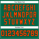 Custom Kelly Green Orange-Black Authentic Throwback Basketball Jersey