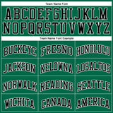Custom Kelly Green White Pinstripe Black Authentic Basketball Jersey