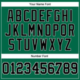 Custom Kelly Green White Pinstripe Black Authentic Basketball Jersey