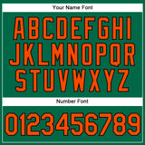 Custom Kelly Green Black Pinstripe Orange Authentic Baseball Jersey
