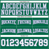 Custom Stitched Kelly Green White Royal-Gray Football Pullover Sweatshirt Hoodie