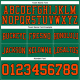 Custom Stitched Kelly Green Orange-Black Football Pullover Sweatshirt Hoodie