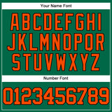 Custom Kelly Green Orange-Black Authentic Baseball Jersey