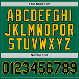 Custom Kelly Green Black-Gold Authentic Throwback Baseball Jersey