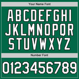 Custom Kelly Green White-Black Authentic Throwback Baseball Jersey