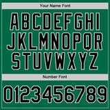 Custom Kelly Green Black-White Authentic Throwback Baseball Jersey