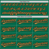 Custom Kelly Green Old Gold-Black Authentic Throwback Baseball Jersey