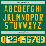 Custom Kelly Green Gold-White Authentic Throwback Baseball Jersey
