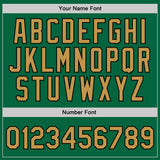 Custom Kelly Green Old Gold-Black Authentic Throwback Basketball Jersey