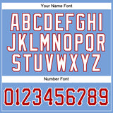 Custom Light Blue Red-White Authentic Sleeveless Baseball Jersey