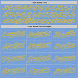 Custom Light Blue Light Blue-Gold Authentic Baseball Jersey