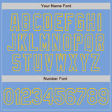 Custom Light Blue Light Blue-Gold Authentic Baseball Jersey