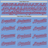 Custom Light Blue Light Blue-Red Authentic Baseball Jersey
