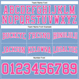 Custom Stitched Light Blue Pink-White Football Pullover Sweatshirt Hoodie