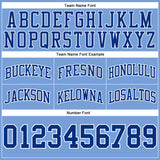 Custom Light Blue Royal-White Authentic Throwback Basketball Shorts