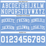 Custom Light Blue White Authentic Throwback Basketball Shorts