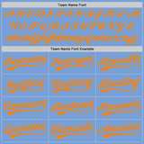 Custom Light Blue Bay Orange Authentic Baseball Jersey