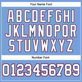 Custom Light Blue Red Pinstripe White-Royal Authentic Basketball Jersey