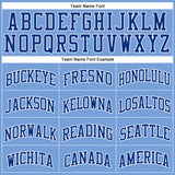 Custom Light Blue White Pinstripe Royal Authentic Basketball Jersey