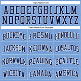 Custom Light Blue White Pinstripe Navy Authentic Basketball Jersey