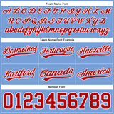 Custom Light Blue Red-White Authentic Throwback Basketball Shorts