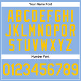 Custom Light Blue Yellow Pinstripe Yellow Authentic Baseball Jersey
