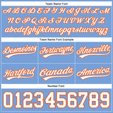 Custom Light Blue White-Orange Authentic Basketball Shorts