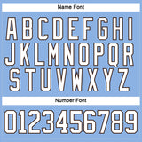 Custom Light Blue White-Brown Hockey Lace Neck Jersey