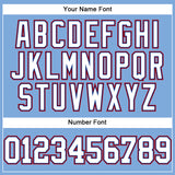 Custom Light Blue White Royal-Red Authentic Baseball Jersey