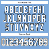 Custom Light Blue White-Black Authentic Baseball Jersey