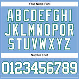 Custom Light Blue White-Kelly Green Authentic Baseball Jersey