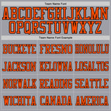 Custom Light Gray Orange-Black Mesh Authentic Football Jersey