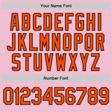 Custom Light Pink Orange-Black Authentic Throwback Baseball Jersey