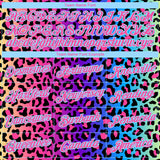 Custom Purple Pink-Light Blue Leopard 3D Pattern Long Sleeve Performance T-Shirt