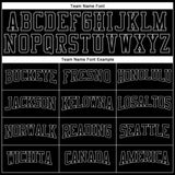 Custom Black Black-Gray Long Sleeve Performance T-Shirt