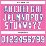 Custom Pink White-Royal Long Sleeve Performance T-Shirt