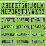 Custom Neon Green Black-White Long Sleeve Performance T-Shirt