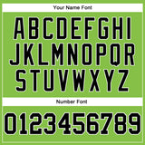 Custom Neon Green Black-White Long Sleeve Performance T-Shirt