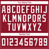 Custom Maroon White Round Neck Suit Basketball Jersey