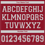 Custom Maroon White V-Neck Basketball Jersey