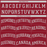 Custom Maroon White V-Neck Basketball Jersey