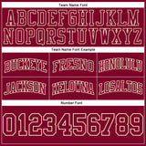 Custom Maroon Maroon-Cream Authentic Throwback Basketball Shorts