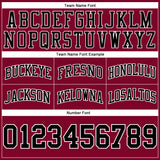 Custom Maroon Black-White Authentic Throwback Basketball Shorts