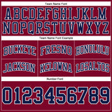 Custom Maroon Navy-White Authentic Throwback Basketball Shorts
